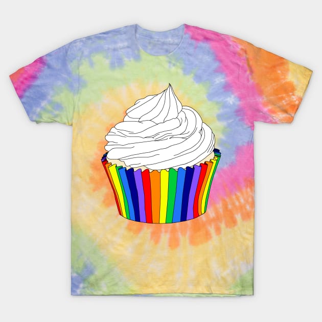 Rainbow Cupcake with Vanilla Icing T-Shirt by Art by Deborah Camp